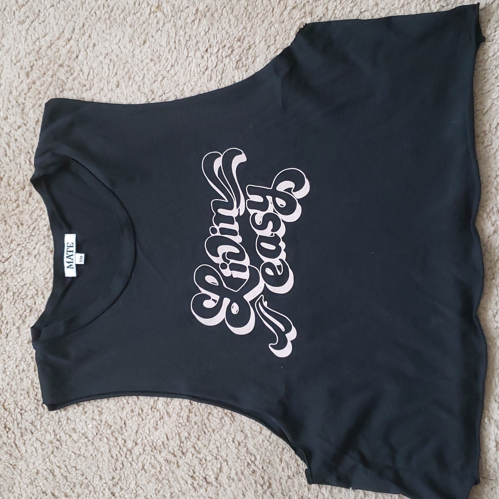MATE THE LABEL Livin Easy cropped tank top NWOT